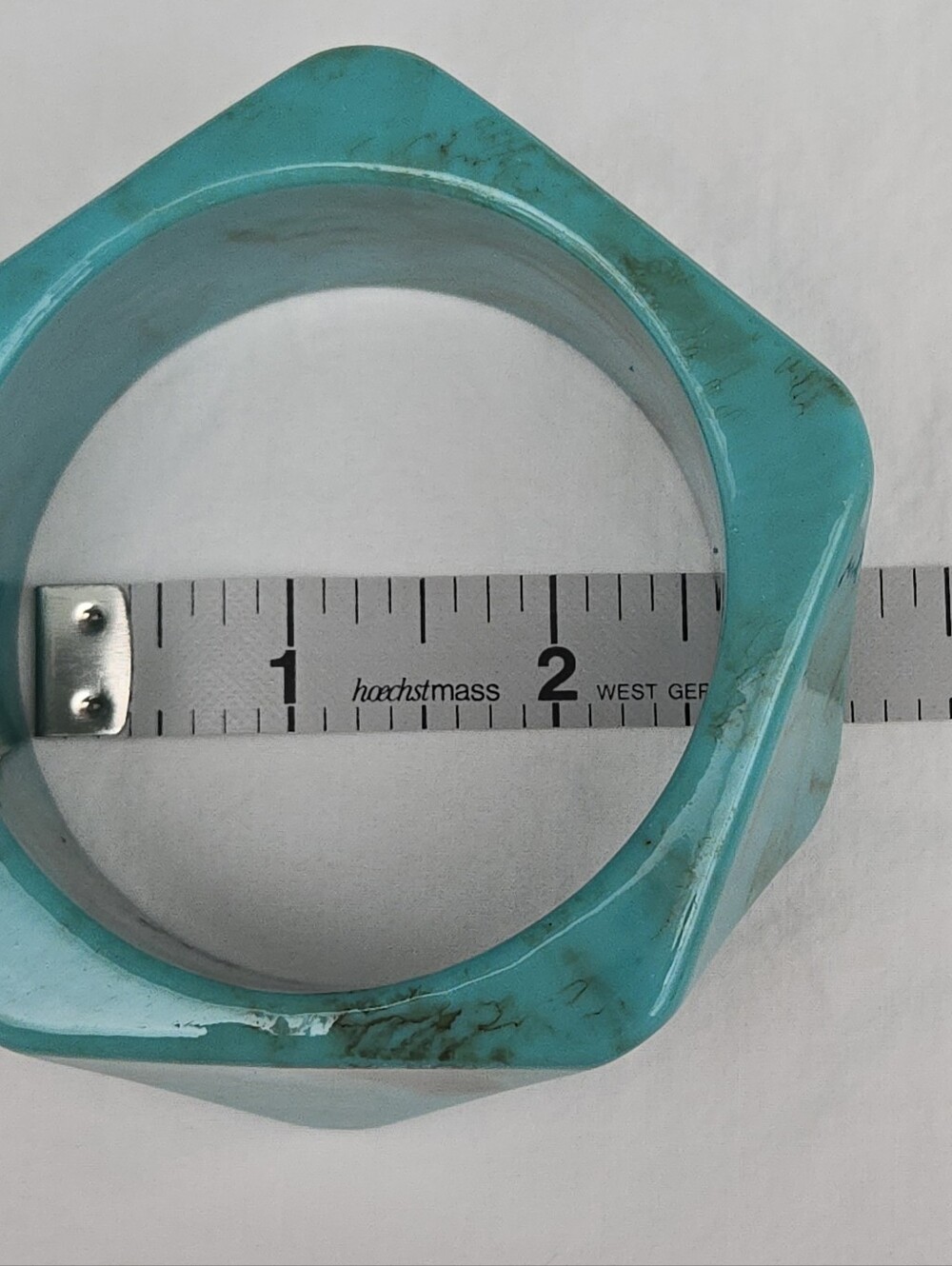 Turquoise Resin Geometric Cuff Bracelet - Women Jewelry Bracelets - Picture 8 of 9